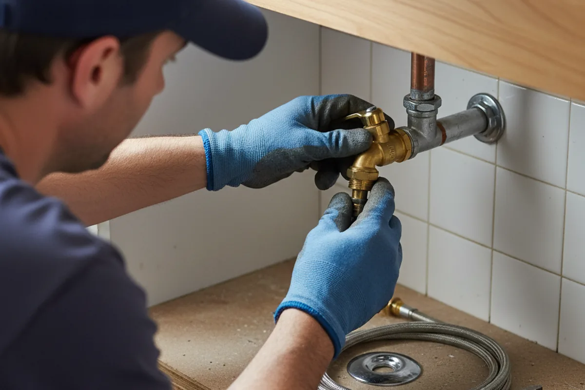 Shutoff valve and fitting work during Emergency Plumbing in Gallitzin